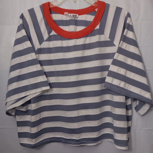 BUCKETLIST OVERSIZED STRIPED CROPPED TOP - Picture 10 of 10